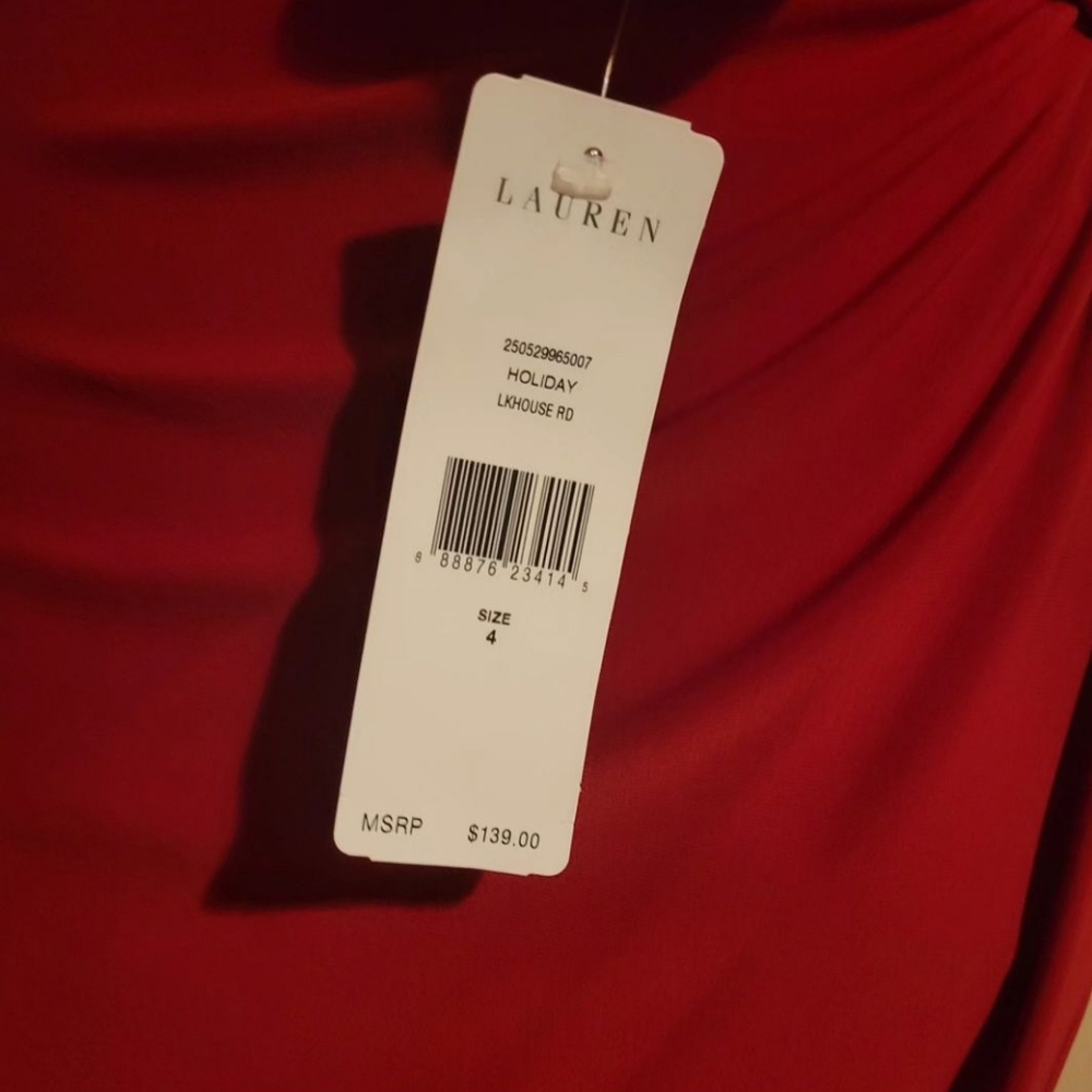 Lauren Ralph Lauren Red Long Sleeve Dress - Picture 2 of 7